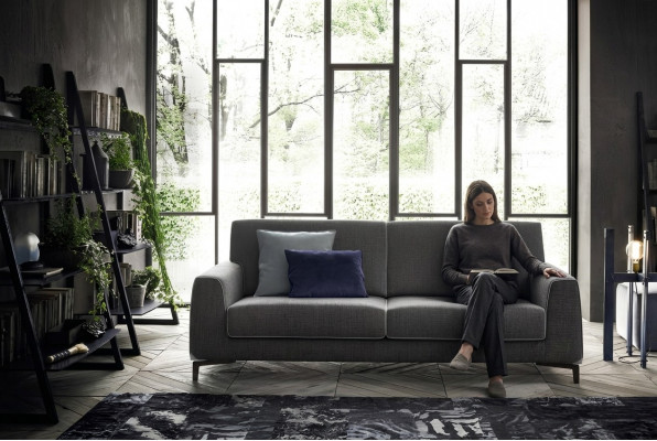 Ontwerp Grijs Bankstel 3-Zits Modern Stof Bank Bankstel Luxe alfitalia
