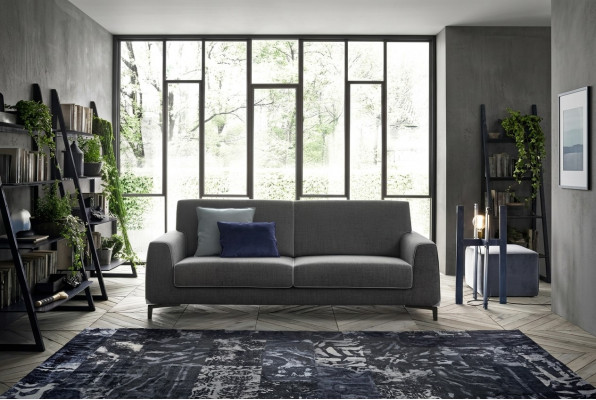 Ontwerp Grijs Bankstel 3-Zits Modern Stof Bank Bankstel Luxe alfitalia