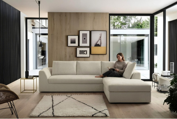 Luxe hoekbank L-vorm banken bank leer meubels banken stof design Nieuw alfitalia