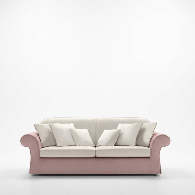 Klassieke gestoffeerde meubels Bankstellen Luxe bank Textiel Bankstellen Roze 3-zitsbank