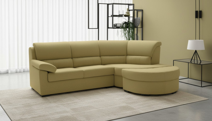 Italiaanse meubels Textiel Geel Moderne Luxe Hoekbank L-Vorm Edele Modern alfitalia.