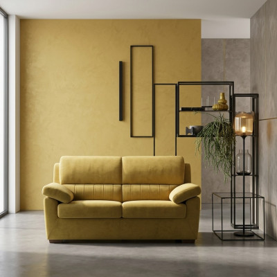 Moderne Stijl Bank Italiaans 2-zits Stof Houten Frame Woonkamer Bank Alfitalia