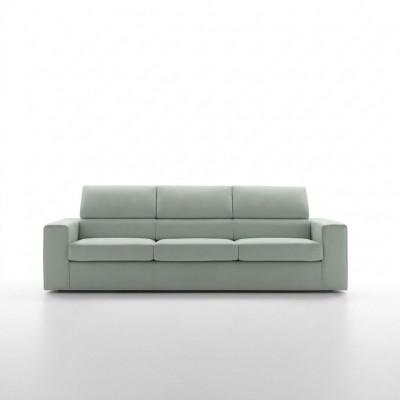 Modern luxe design bankstel 3-zits meubels bekleding lichtgroen textiel hout alfitalia
