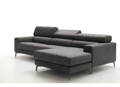 Ontwerp gestoffeerde woonkamer Moderne luxe hoek textiel houten bank L-vorm alfitalia