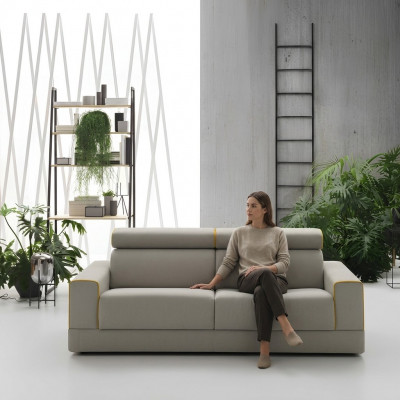 Ontwerp Grijs Bankstel 3-zits Woonkamer Stoffen Bank Bankstoffering Sofas alfitalia