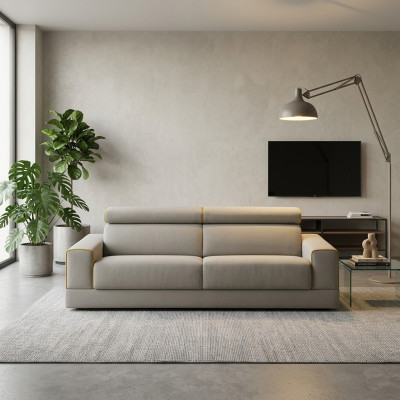 Ontwerp Grijs Bankstel 3-zits Woonkamer Stoffen Bank Bankstoffering Sofas alfitalia