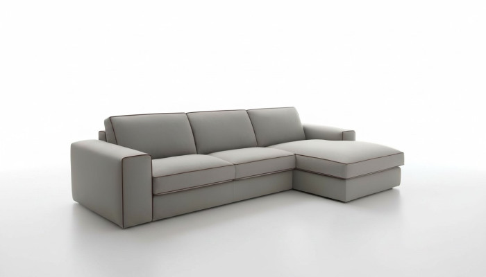 Stof L-vorm bankwoonlandschap hoekbank modern ontwerp bank Focus alfitalia