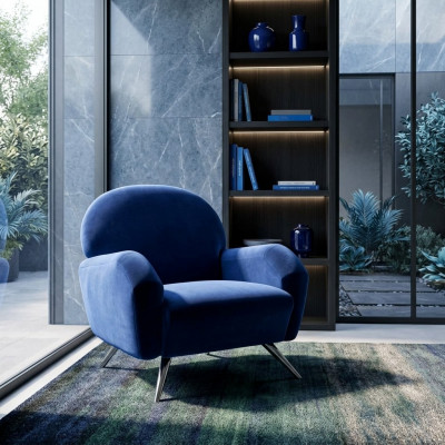 Bank bank bekleding stoel modern eigentijds gestoffeerde fauteuil Italië 1-zits