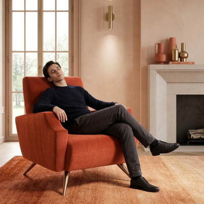 Tv - Stoel - Bekleding - Bank - Stof - Ontwerp - Ontspannen - Club - Fauteuil - Lounge - Bank - 1-zits