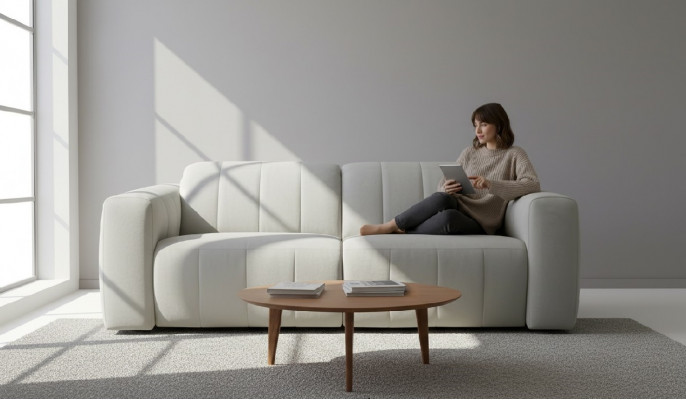 Bank Kamer Meubels Grijs Zitbank Driepersoons Bank Bekleding Ontwerp Bank Moderne 3-zits