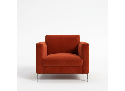 Ontwerp Lounge Club Relax Fauteuil Stoel Bekleding Televisie Textiel Rood Luxe Stof Nieuw