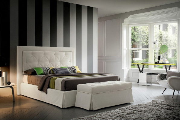 Chesterfield bedden 180x200cm slaapkamer textiel stof bed design luxe hotel