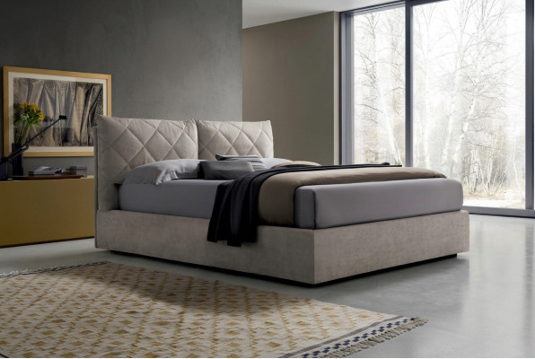 Ontwerper bed stof hotel houten bedden dubbele slaapkamer luxe modern Italië