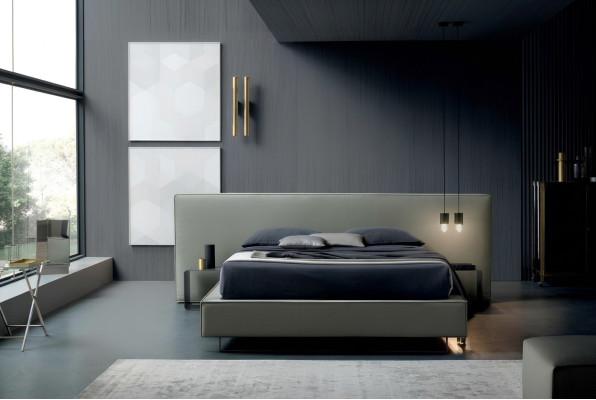 Luxe gestoffeerd fluweel designer bed slaapkamer bedden textielleder hotel nieuw.