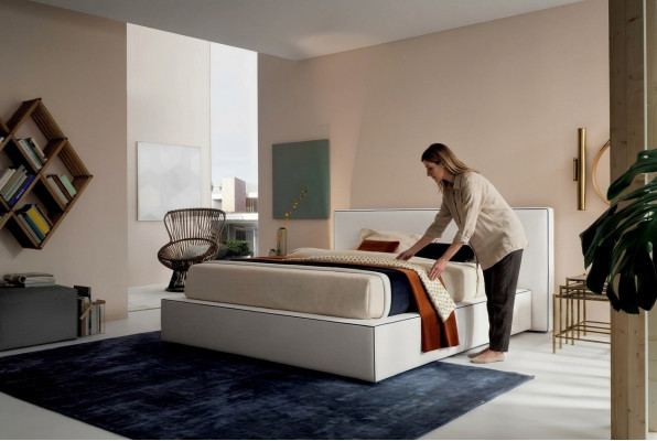 Italiaans ontwerper bed slaapkamer bed textiel hotel luxe gestoffeerde meubelen