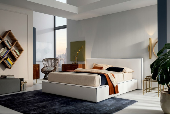 Italiaans ontwerper bed slaapkamer bed textiel hotel luxe gestoffeerde meubelen