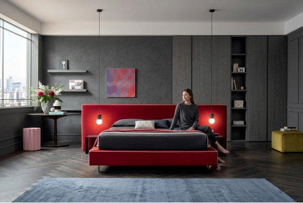 Ontwerp Luxe Tweepersoons Hotelbedden Stoffen Luxe Slaapkamerbed Italiaanse Meubels Nieuw