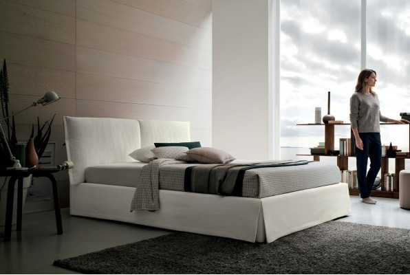 Luxe tweepersoons hotelbedden 120x200 slaapkamer wit textiel bedbekleding ontwerp