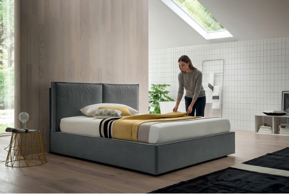 Bedden 200x200cm Luxe Slaapkamer Bed Gestoffeerd Ontwerp Luxe Dubbel Hotel Nieuw