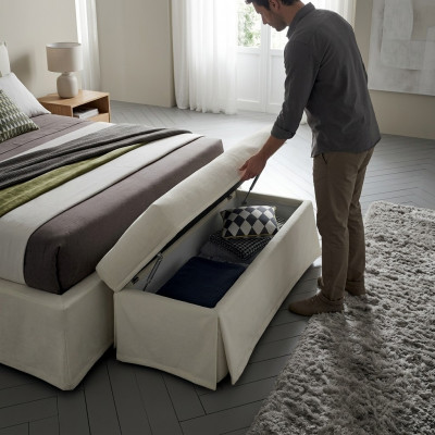 Modern Kruk Design Banken Woon Slaapbank Kruk Kamer Bekleed Textiel Stof