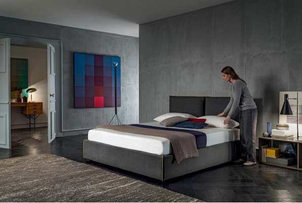 Luxe gestoffeerd zitstofdesignbedslaapkamerbedden 180x200 cm textielhotel