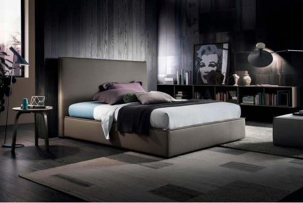Luxe tweepersoonsbedden in bruin 200x200 slaapkamer lederen hotellbed bekledingsontwerp