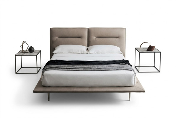 Ontwerp houten bedden met textiellederen bekleding 200x200cm bed slaapkamer hotelbedden tweepersoons.