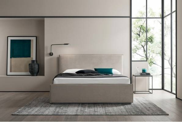 Italiaanse meubelontwerp bed slaapkamer bedden leer hotel luxe bekleding nieuw