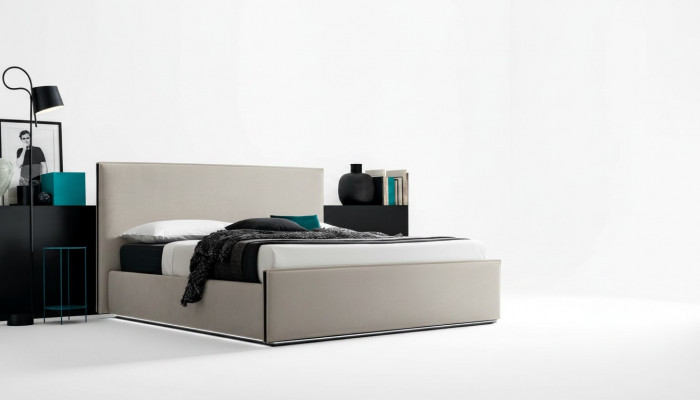 Italiaanse meubelontwerp bed slaapkamer bedden leer hotel luxe bekleding nieuw