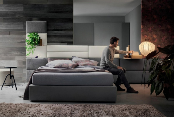 Tweepersoons hotelbedden huwelijk 180x200cm slaapkamer hout luxe design bed bekleding