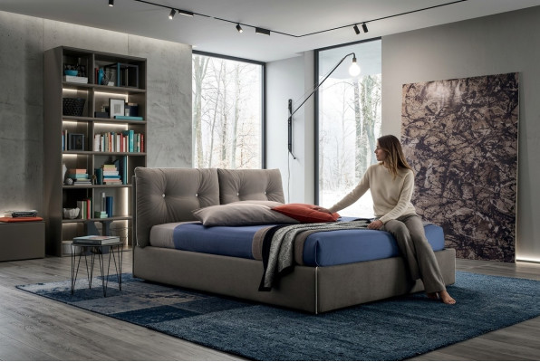Tweepersoonsbedden Houten Ontwerp 180x200cm Nieuw Luxe Bed Slaapkamer Textiel Bekleding