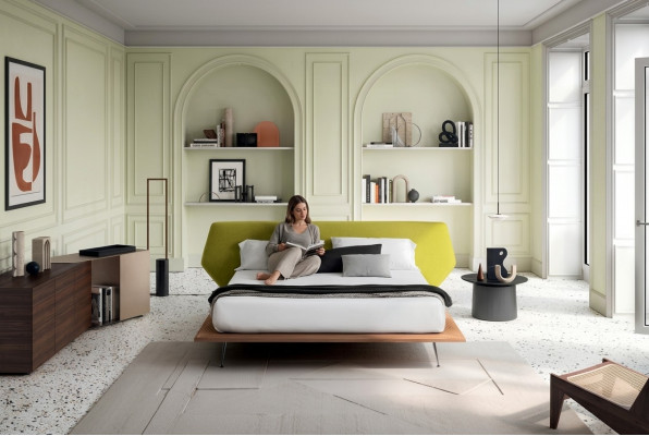 Ontwerpbed gestoffeerde luxe tweepersoons hotelbedden huwelijk 180x200cm slaapkamer textiel