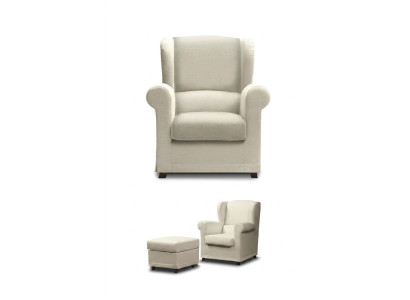 Loungestoel Cocktailsstoel Relaxstoel Leunstoel Beklede stoel + Voetenbankje Clubsstoel