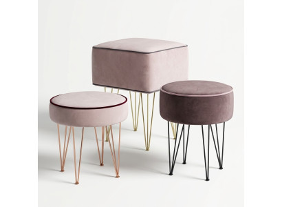 Zithocker Kruk Ottomaan Relax Pouf Voetenbank Ronde Kruk Gestoffeerde Kruk Nieuw