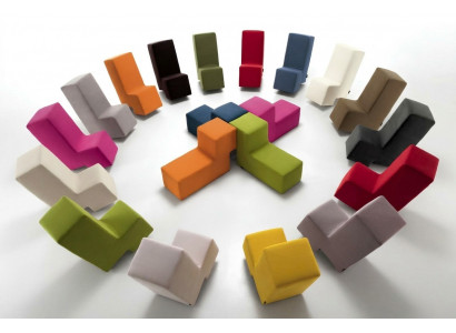 Hocker Ottomaanse Chaise Lounge Bank Woonkamer Meubels Gestoffeerde Voet Italië