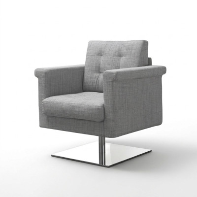 Ontwerp Bank Lounge Stof Zithoek Grijs Meubels Eenzits Fauteuil Stof Ontspanning Zitplaats