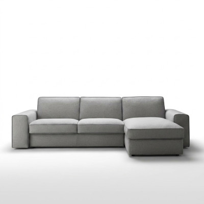 Moderne luxe hoek textiel houten bank L-vorm alfitalia design gestoffeerde woonkamer