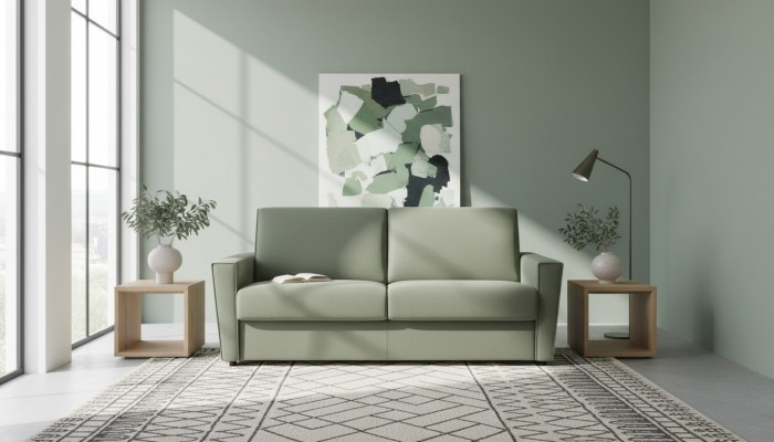 Meubels Woonkamer Ontwerp Groen Textiel Alfitalia Moderne Ontwerp Luxe Bankstel 2-zits