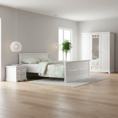 Boerenbed echt houten bedden 180x200c houten bed slaapkamer meubels wit landhuis