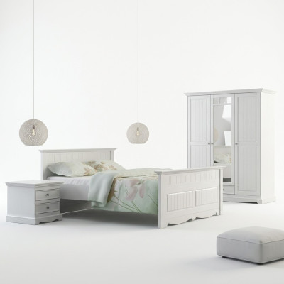 Boerenbed echt houten bedden 180x200c houten bed slaapkamer meubels wit landhuis