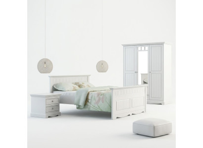 Designer slaapkamer bed 2x nachtkastjes kledingkast set nieuw 180x200cm 4-delig
