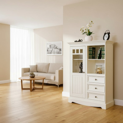 Landhuis ladekast kast planken massief hout hoge kast boekenrek bar kasten