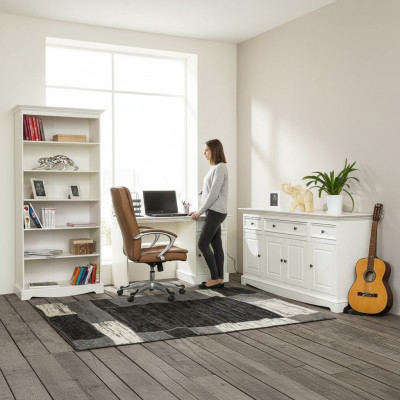 Kantoorset garnituur 3-delig. Meubilair bureau tafel commode kast plank compleet