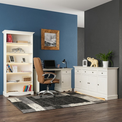 Kantoorset garnituur 3-delig. Meubilair bureau tafel commode kast plank compleet