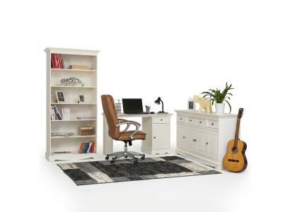Kantoorset garnituur 3-delig. Meubilair bureau tafel commode kast plank compleet