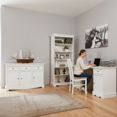Secretaris Set Koloniaal Stijl Bureau Kast Plank Tafel Houten Tafels Nieuw 3-delig