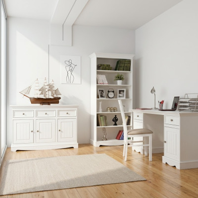Secretaris Set Koloniaal Stijl Bureau Kast Plank Tafel Houten Tafels Nieuw 3-delig