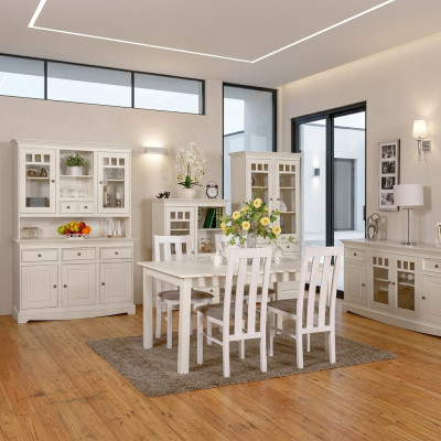 Eetkamerontwerp meubels landhuis eettafel groep tafel+4 stoelen 5-delige set garnituur