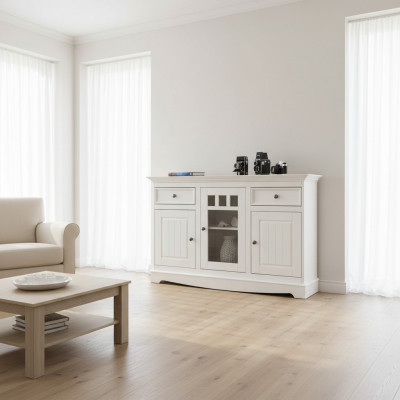 Buffetkast Barkast Plattelands Luxe Italiaanse Houten Meubels Wit Groot Nieuw