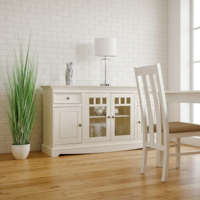Klassieke commode Landhuis dressoir Wit Buffet kast Woonkamer